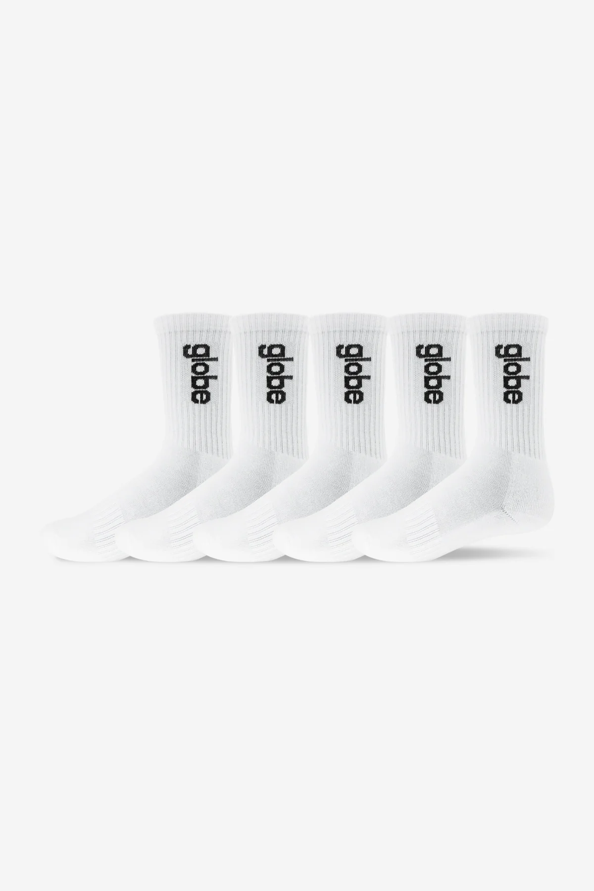 O.G Vert Logo Hi Crew Sock 5 Pack - White
